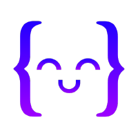 The exercism.org logo. It consists of two curly braces on the left and right, and three bows between them, arranged to form a smiling face.