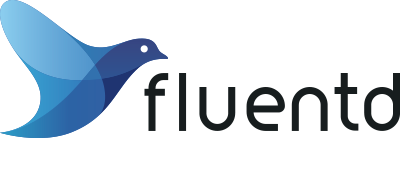 The stylized FluentD logo of a bird in flight with the word 'Fluentd' next to it.